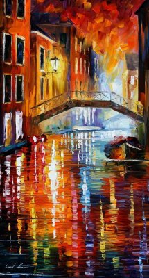 THE CANALS OF VENICE  oil painting on canvas