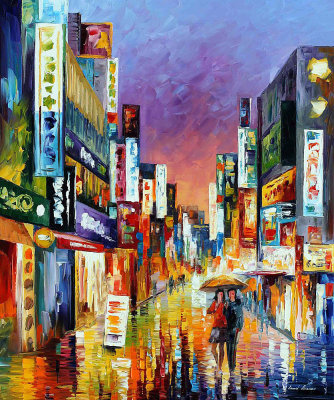 THE DATE IN DOWNTOWN  oil painting on canvas