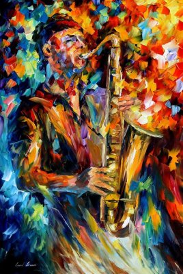 THE SOUL OF THE SAXOPHONE  oil painting on canvas