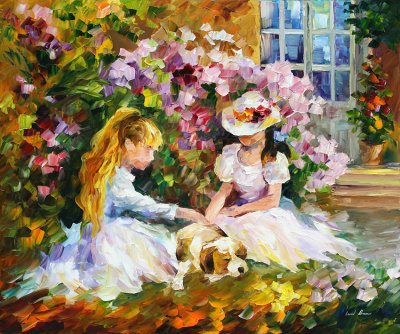 THREE FRIENDS  oil painting on canvas