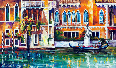 VENICE BUILDING  oil painting on canvas