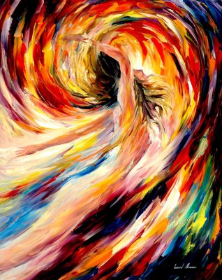 VORTEX OF PASSION  PALETTE KNIFE Oil Painting On Canvas By Leonid Afremov
