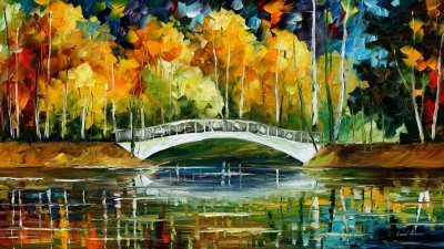 WHITE BRIDGE  oil painting on canvas