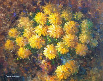 MORNING YELLOW FLOWERS  oil painting on canvas