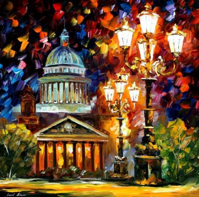 TWINKLING OF THE NIGHT ST. PETERSBURG  oil painting on canvas