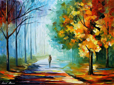 ALONE IN THE FOG 72X48 (180cm x 120cm)  oil painting on canvas