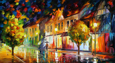 ALONE IN THE CITY  oil painting on canvas