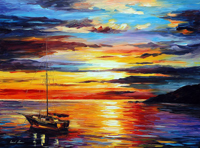 AT ANCHOR  oil painting on canvas