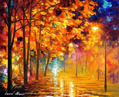 AUTUMN IN THE PARK  oil painting on canvas