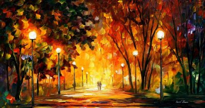 AWAY FROM THE SUN  PALETTE KNIFE Oil Painting On Canvas By Leonid Afremov
