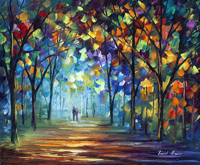 BLUE FOG PARK  oil painting on canvas