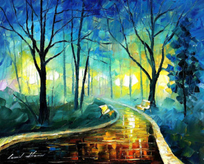 BLUE FOG  oil painting on canvas