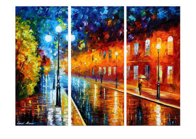 BLUE LIGHTS AT NIGHT - SET OF 3