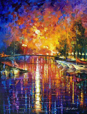 CANAL IN FORT LAUDERDALE  oil painting on canvas