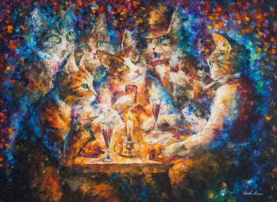CAT BRIDGE oil painting on canvas