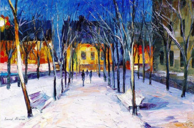 CLEAN SNOW  oil painting on canvas