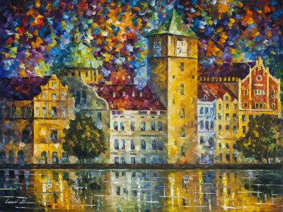 Clock Tower  oil painting on canvas