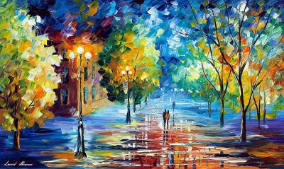 COLD FEELING  PALETTE KNIFE Oil Painting On Canvas By Leonid Afremov