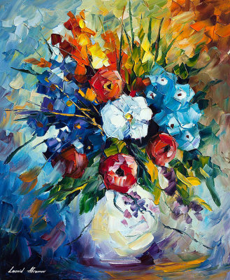 COLORFUL BOUQUET  oil painting on canvas