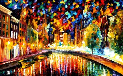 COMING BACK.... AMSTERDAM  oil painting on canvas