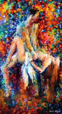 DIRTY DANCING  PALETTE KNIFE Oil Painting On Canvas By Leonid Afremov