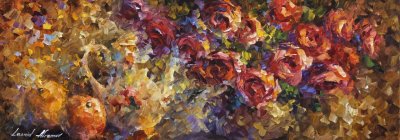 DREAMING ROSES  Original Oil Painting On Canvas By Leonid Afremov