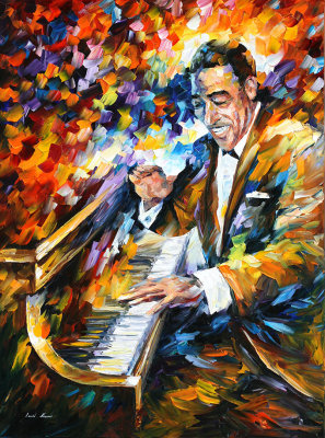 DUKE ELLINGTON 3  PALETTE KNIFE Oil Painting On Canvas By Leonid Afremov