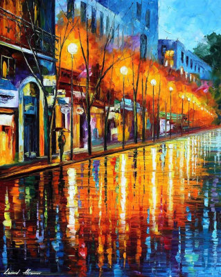 EARLY MORNING WALK IN PARIS  oil painting on canvas