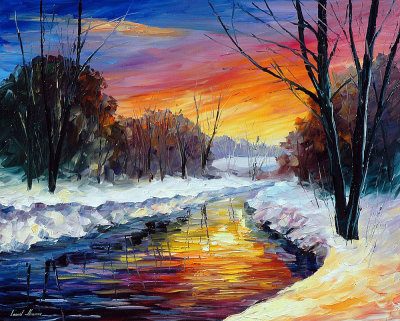 END OF WINTER  oil painting on canvas