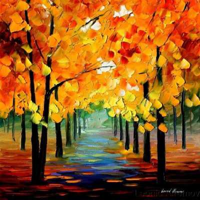 FALL BREEZE  oil painting on canvas