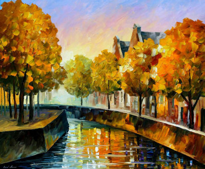 FALL COLORS IN AMSTERDAM  oil painting on canvas