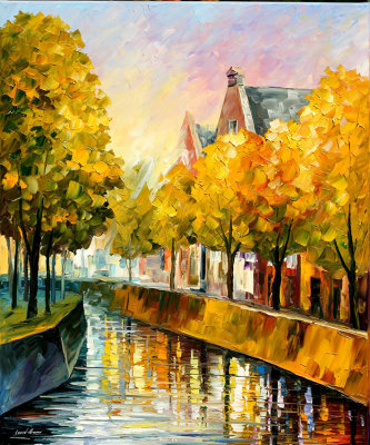 FALL IN AMSTERDAM  oil painting on canvas