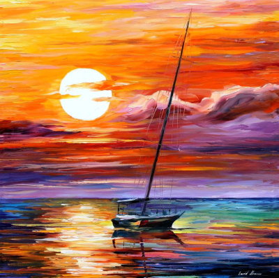 FAR AND AWAY  PALETTE KNIFE Oil Painting On Canvas By Leonid Afremov