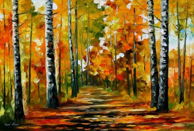 FIESTA OF BIRCHES  oil painting on canvas