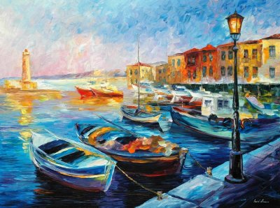 FISHING BOATS  oil painting on canvas