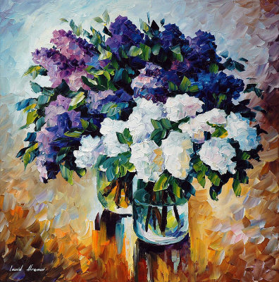 FIRST LILACS  oil painting on canvas