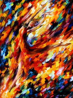 FLAME DANCE  oil painting on canvas