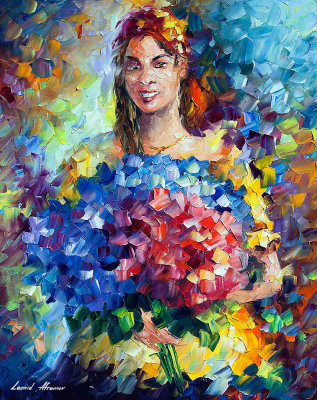 FLOWERS FROM COLOMBIA  oil painting on canvas