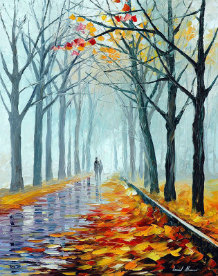 FOGGY ALLEY  oil painting on canvas