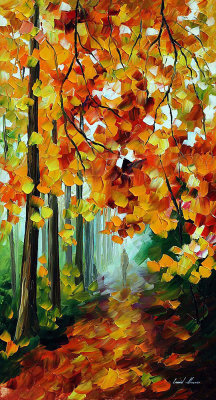 FOGGY FOREST  oil painting on canvas