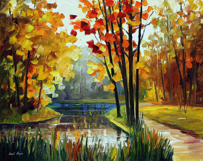 FOREST AND STREAM  oil painting on canvas