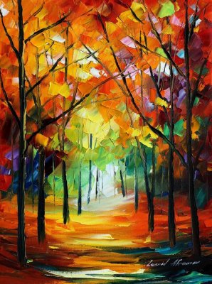 FOREST PERSPECTIVE  oil painting on canvas