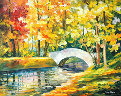 FOREST STREAM  oil painting on canvas