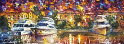 FORT LAUDERDALE CANAL  oil painting on canvas
