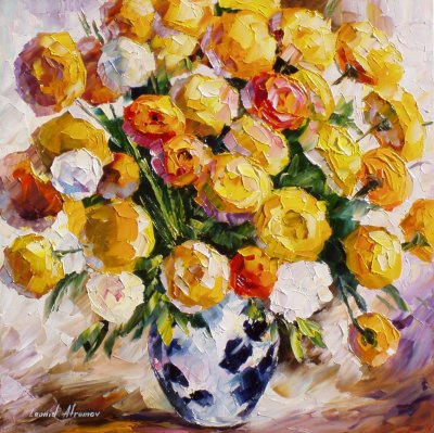 GOLD BOUQUET  oil painting on canvas