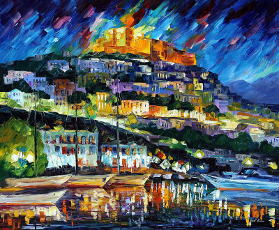 GREECE - LESBOS ISLAND  oil painting on canvas