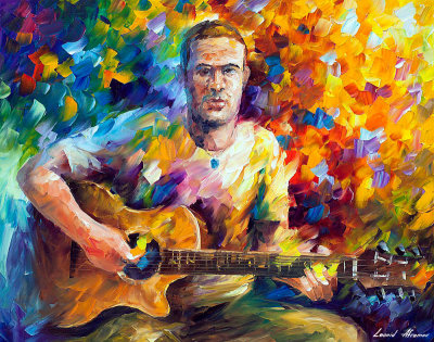 GUITARIST  oil painting on canvas