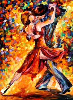 IN THE RHYTHM OF TANGO  oil painting on canvas