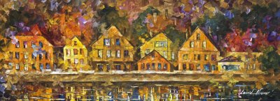 INSPIRATION OF THE VILLAGE  Original Oil Painting On Canvas By Leonid Afremov