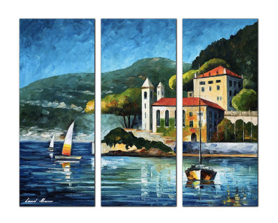 ITALY, LAKE COMO  VILLA BALBIANELLO - Set of 3 - 16x40 each, 48x40 total size